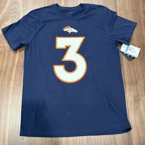 Nike Russell Wilson Denver Broncos Mens Tee Navy Blue Size Medium
